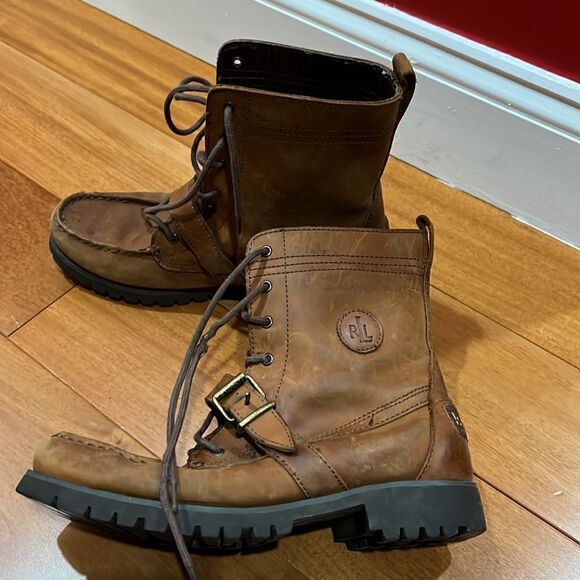 Lauren Ralph Lauren Tan Suede Leather Zera Boots size 8 - Picture 1 of 11